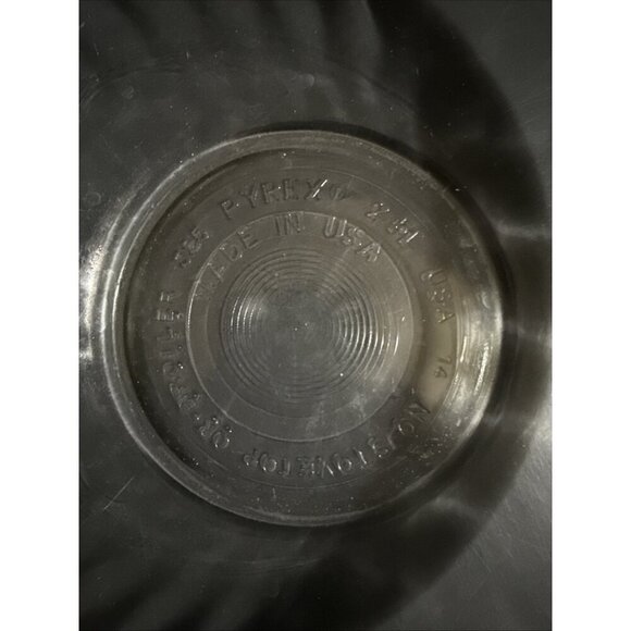 Pyrex 325 Clear Glass Mixing Bowl 2.5 Liter Large Ribbed w/rim VTG post-1970 - Picture 5 of 12